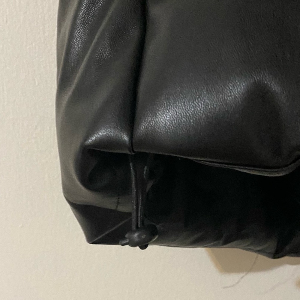 NWT Women Puffer Vest Faux Leather Black NEW XXL Oversized Bikercore Whimsygoth - Picture 10 of 12
